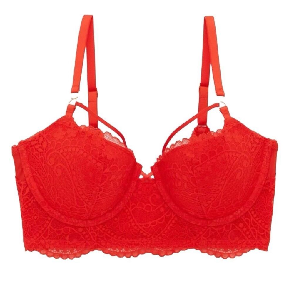 Aerie Real Power Paisley Lace Strappy Balconette Bra